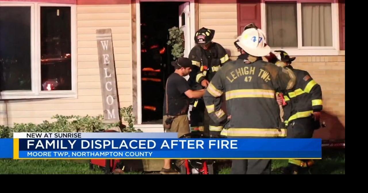 Family displaced after fire tears through Moore Township home ...