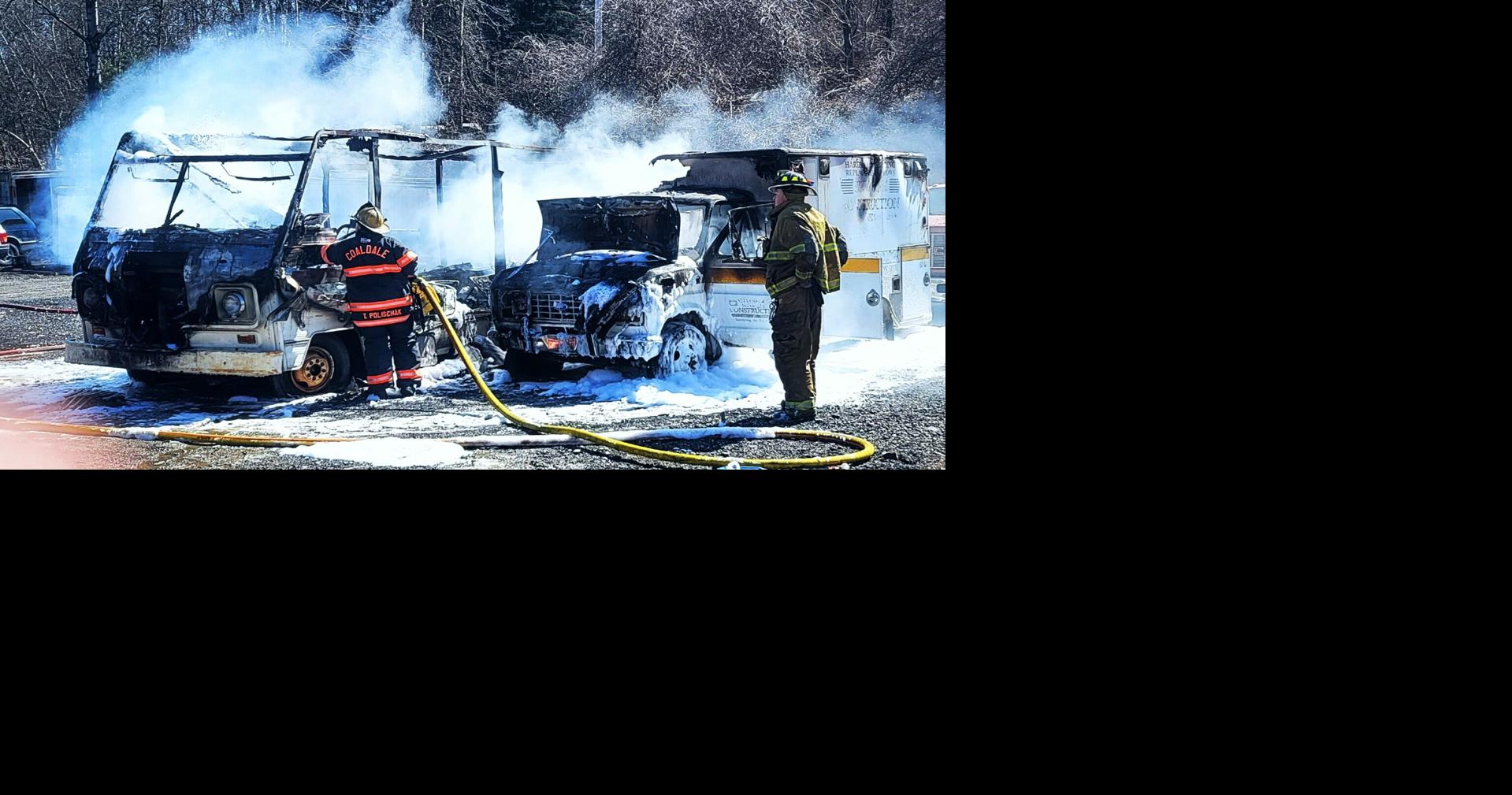 Firefighters in Schuylkill County work to put out two vehicle fires ...