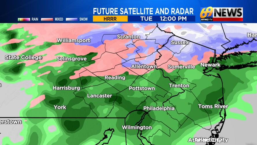 A wintry mix for Tuesday morning's commute may lead to some slick spots ...