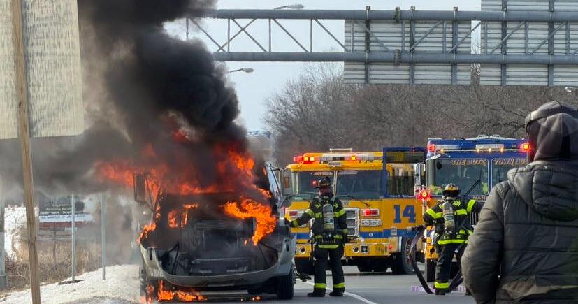 Tow truck ablaze on route 22 in Bethlehem Township | Bethlehem Area ...
