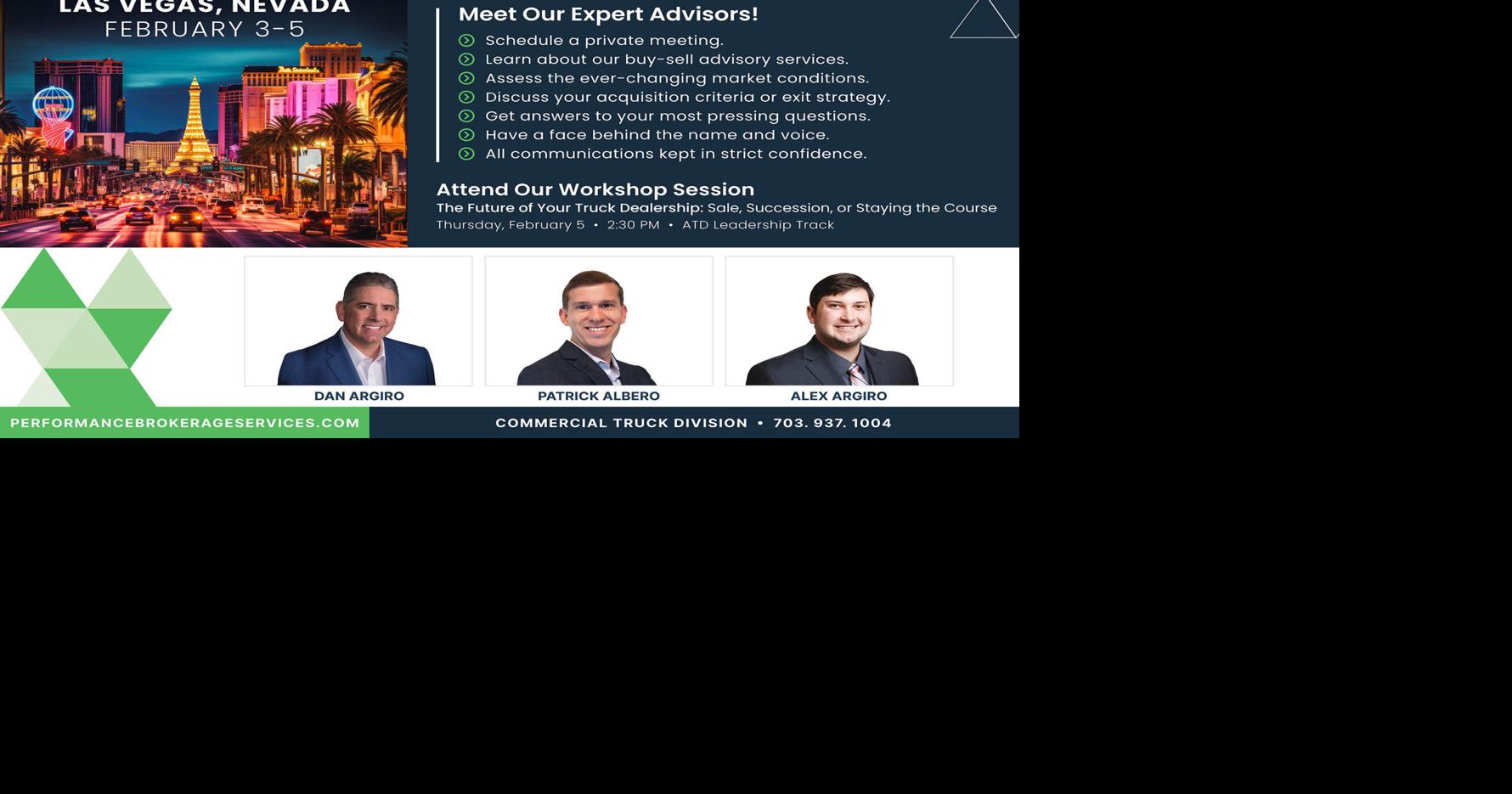 Performance Brokerage Services to Sponsor and Speak at the 2026 American Truck Dealers (ATD) Show in Las Vegas, Nevada