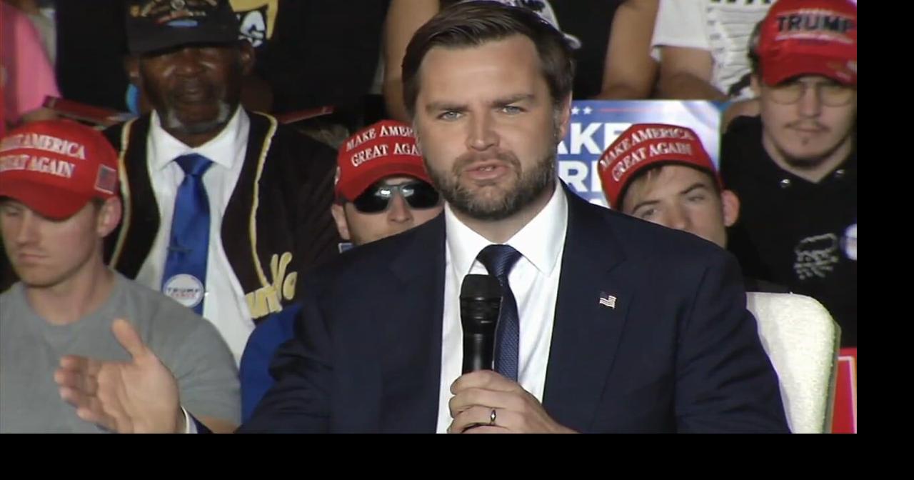 Vance rallies supporters at Reading Airport, promises economic revival