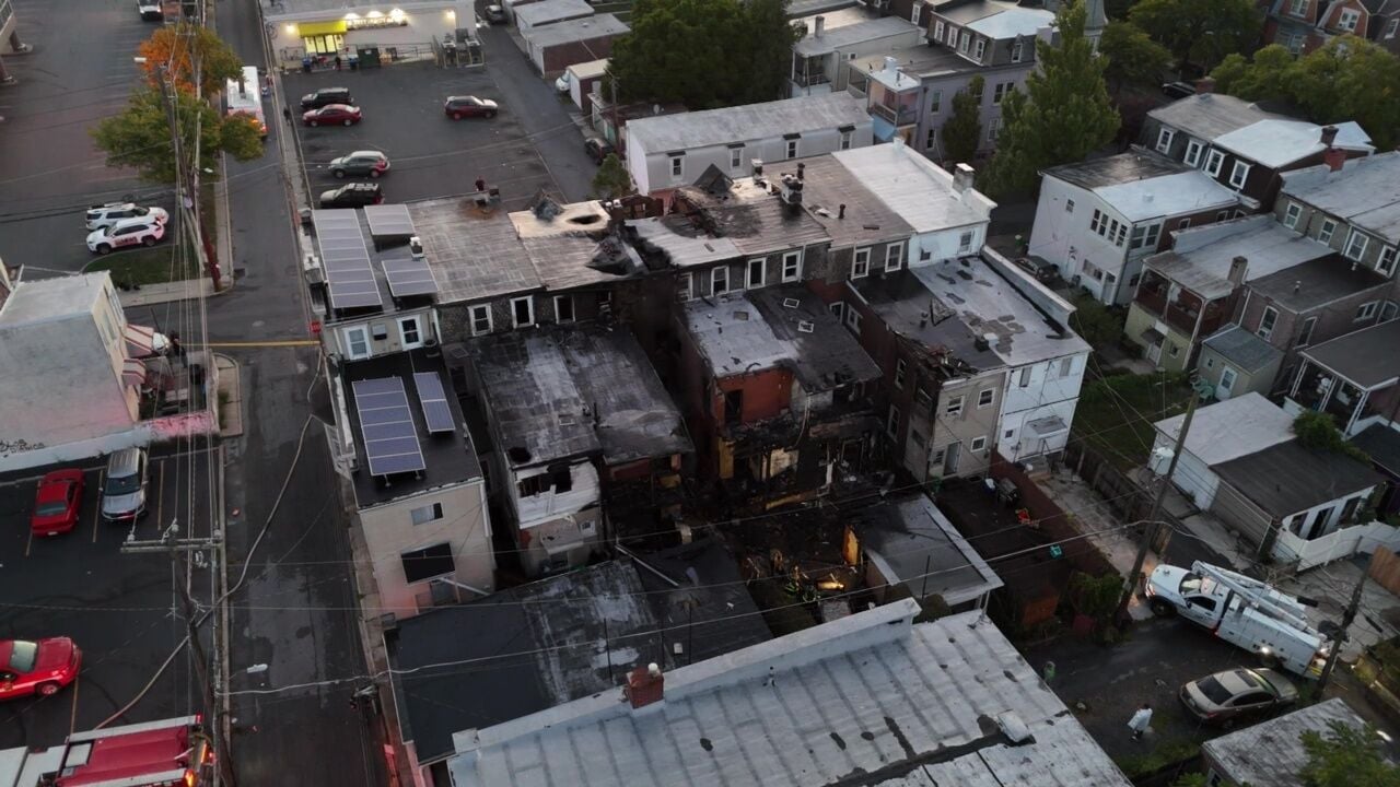 33 People Displaced By Allentown Rowhome Fire; 1 Firefighter Hurt ...