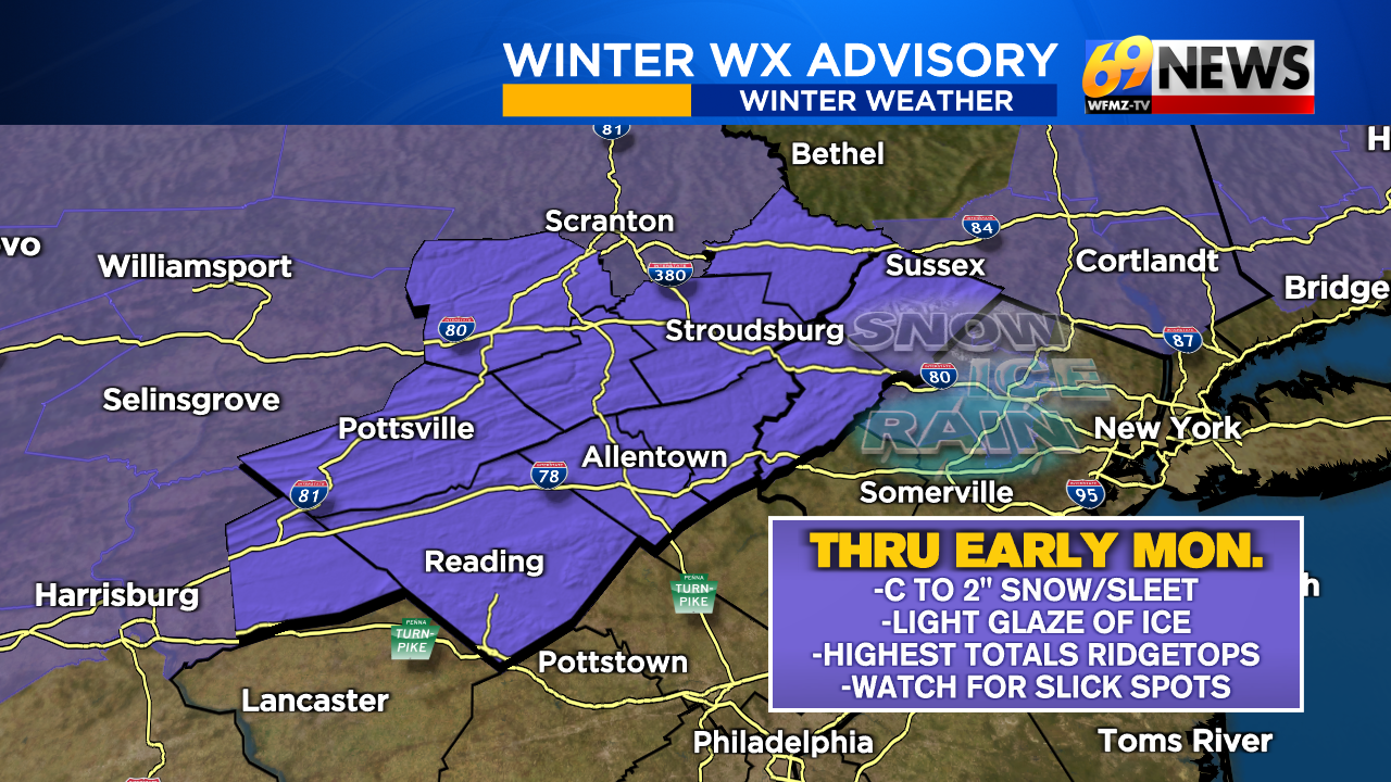 Wintry mix expected with snow, rain, and ice in northeastern areas ...