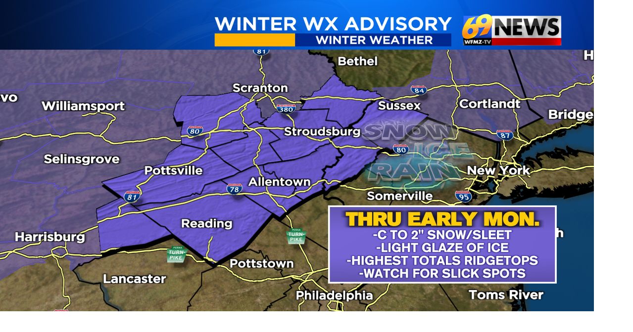 Wintry mix expected with snow, rain, and ice in northeastern areas ...