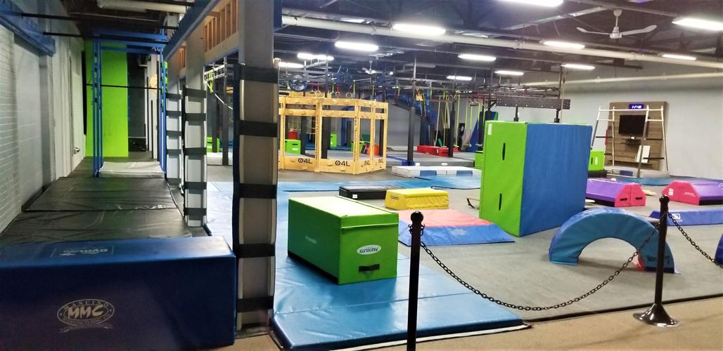 Eat, Sip, Shop Ninja training facility, with extensive obstacle course
