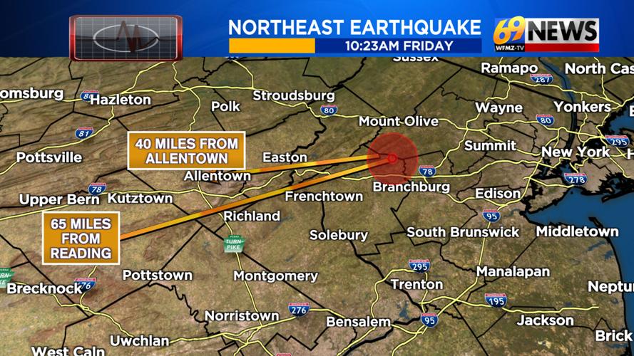 Northeast earthquake graphic