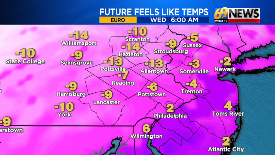 Wind chills as low as 10 to 20 below zero the next few mornings ...