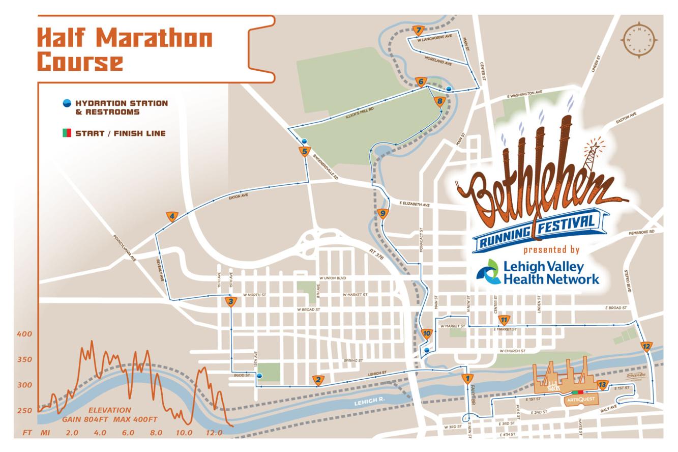 Bethlehem Running Festival courses unveiled Lehigh Valley Regional
