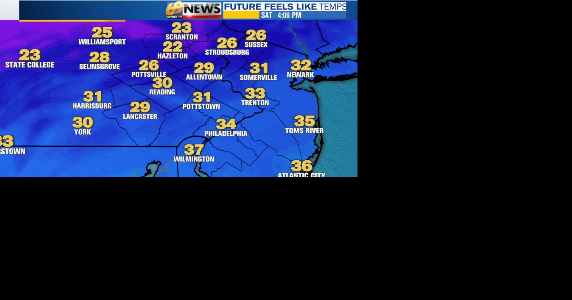 Coldest air this season spills in over the weekend | Weather | wfmz.com