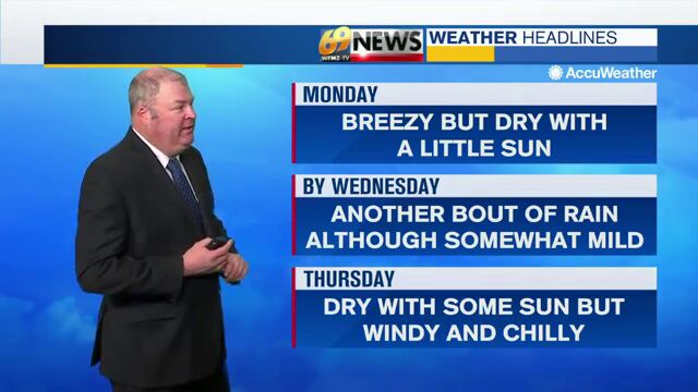 Breezy today with times of clouds and sun; more rain Wednesday ...