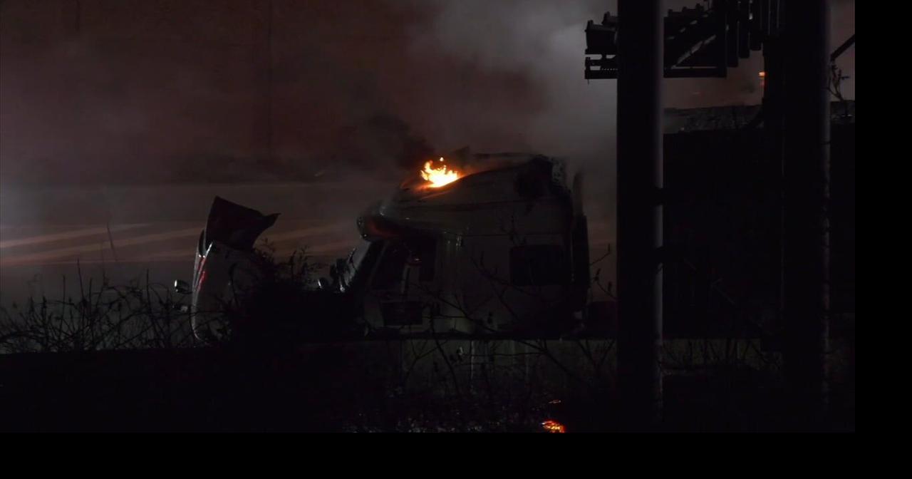 Tractor trailer fire shuts down lane on I-78 in Upper Saucon Township ...