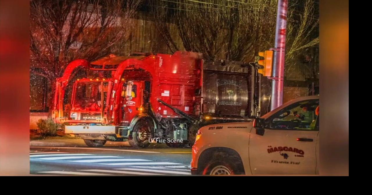 Person rescued after being trapped inside trash truck in Allentown ...