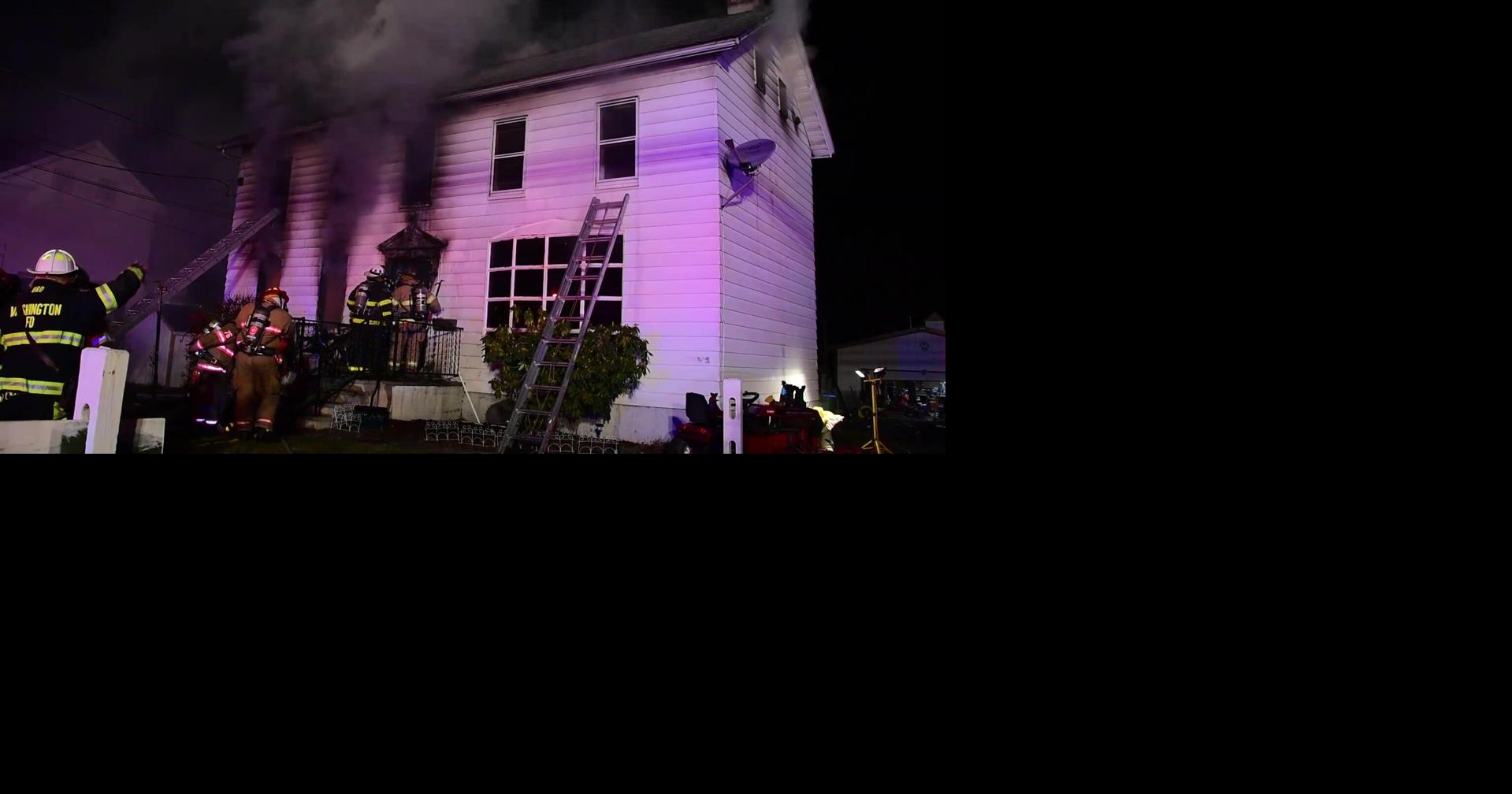 2 flown from scene of house fire in Warren County Regional