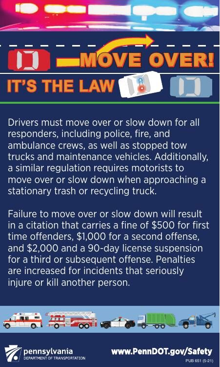 Pennsylvania Move Over, Slow Down law