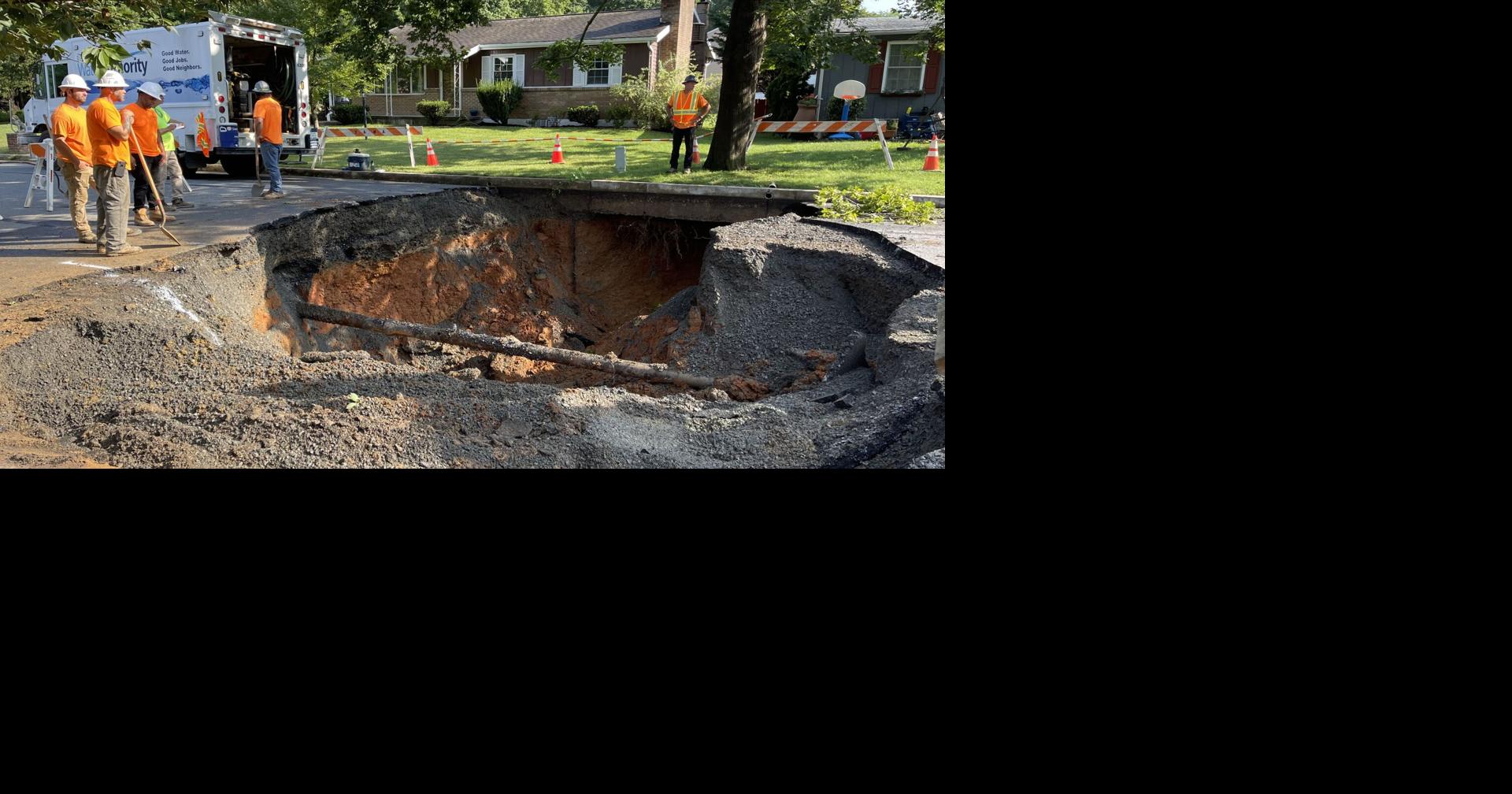RAWA Sinkhole believed to be cause of water main break Berks