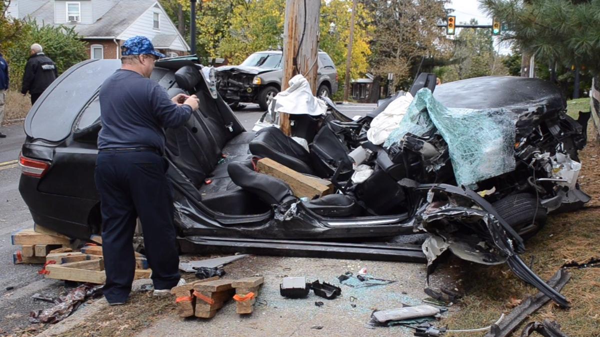PHOTOS Stolen car chase, crash in Pottstown Southeastern