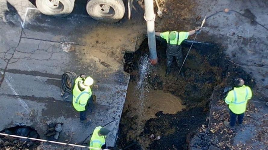 Road closed after sinkhole opens up in Allentown
