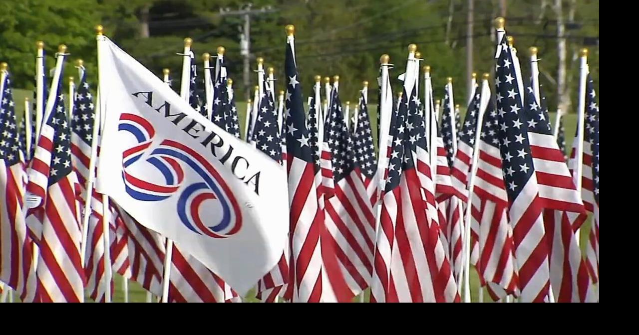 Flags for Unity plants 500 flags to honor fallen service members