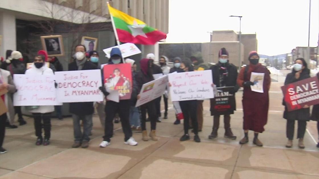 Group in Allentown holds protest against coup in Myanmar ...