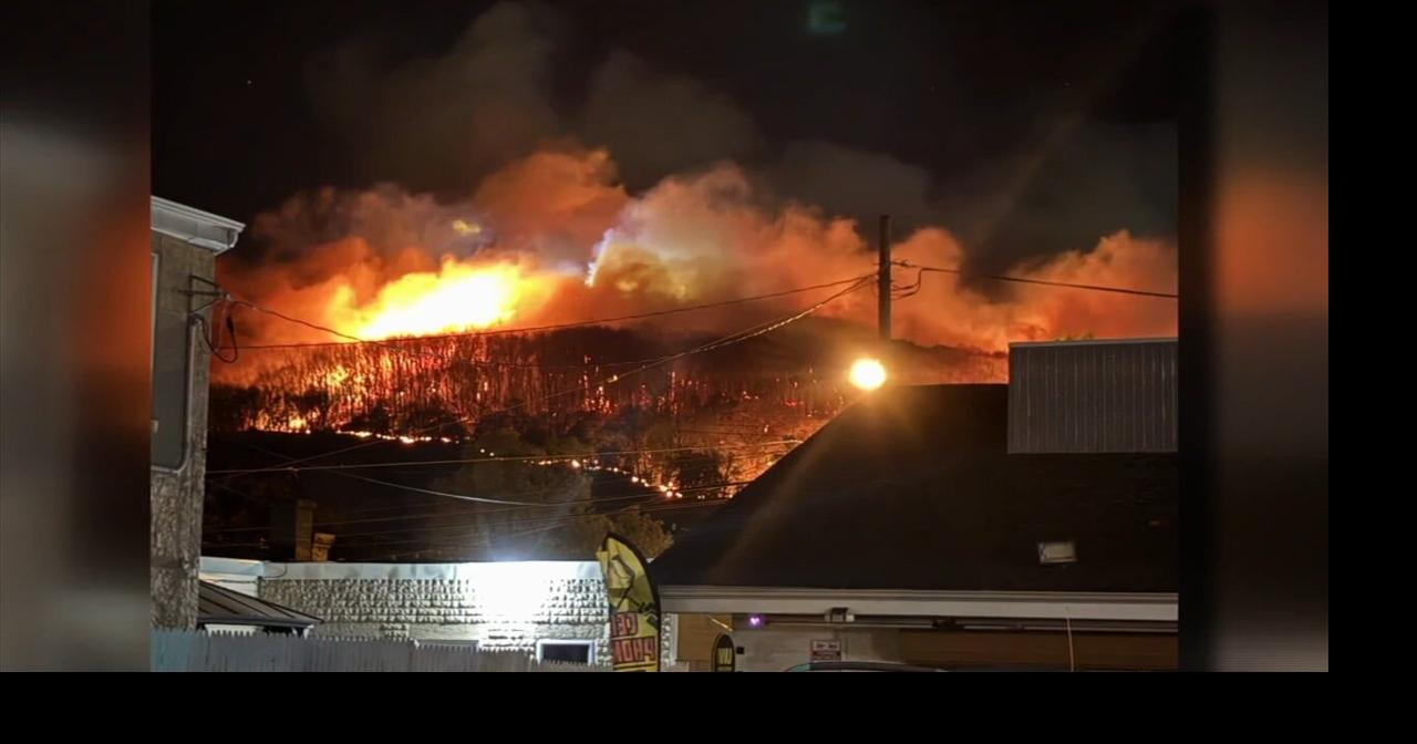 Crews continue to battle Neversink Mountain fire, 4 days later ...