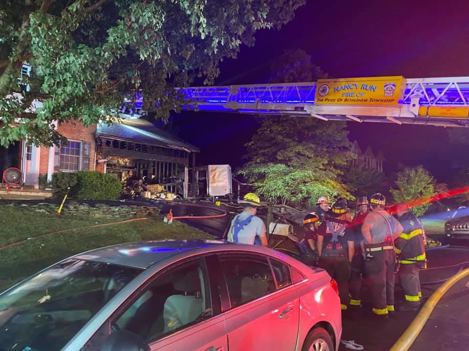 Crews respond to 2-alarm garage fire in Bethlehem Twp. | Lehigh Valley ...