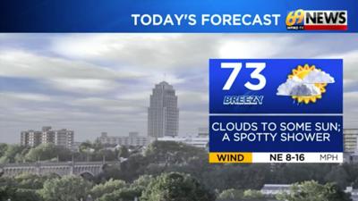 More clouds and breezy with a shower Saturday; mostly sunny Sunday ...