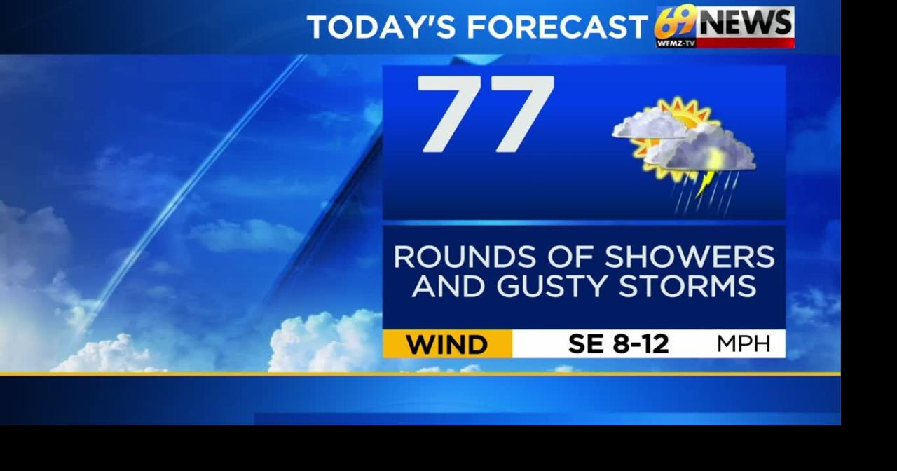 Rounds of showers and gusty thunderstorms at times through this evening, flood watch S/E of LV through early Tuesday