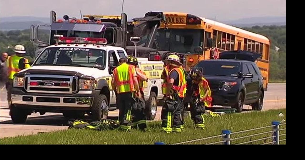 Stalled school bus hit by tractor trailer on I-78; 5 students injured ...