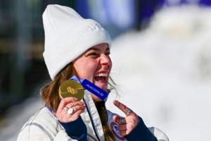 USA's Johnson gets new gold medal after Olympic downhill award broke