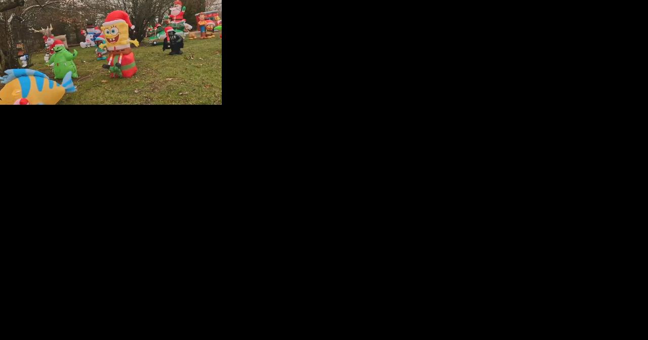 Christmas inflatables display drawing people to Upper Mount Bethel, YouTube - Vimarsana News