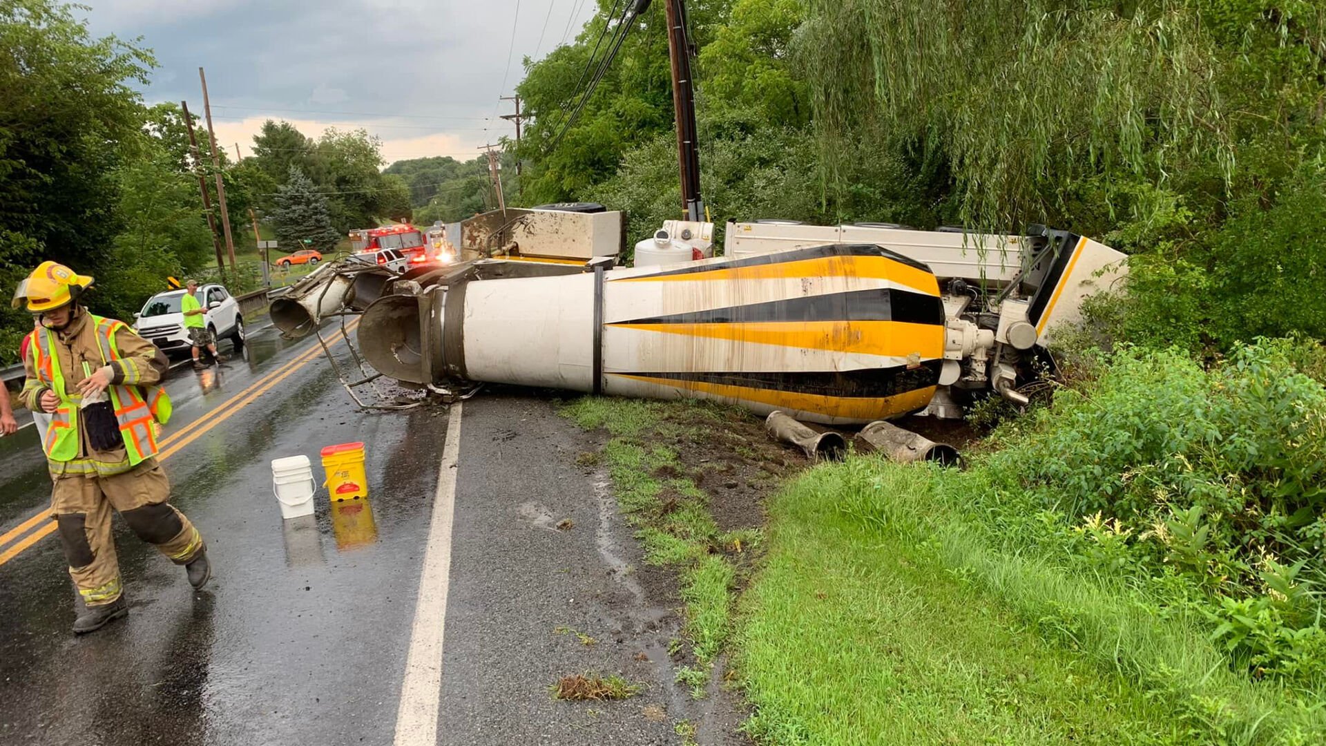 Cement Truck Falls Over In Tilden, Briefly Halting Traffic | Berks ...