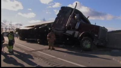 Tractor trailer rollover snarls traffic on I-81 in Schuylkill County ...
