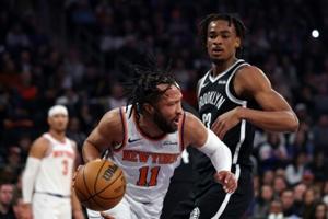 Knicks halt losing streak with record 120-66 thrashing of Nets