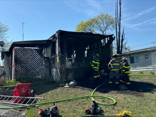 Fire tears through mobile home off Route 422 in Amity Township Berks