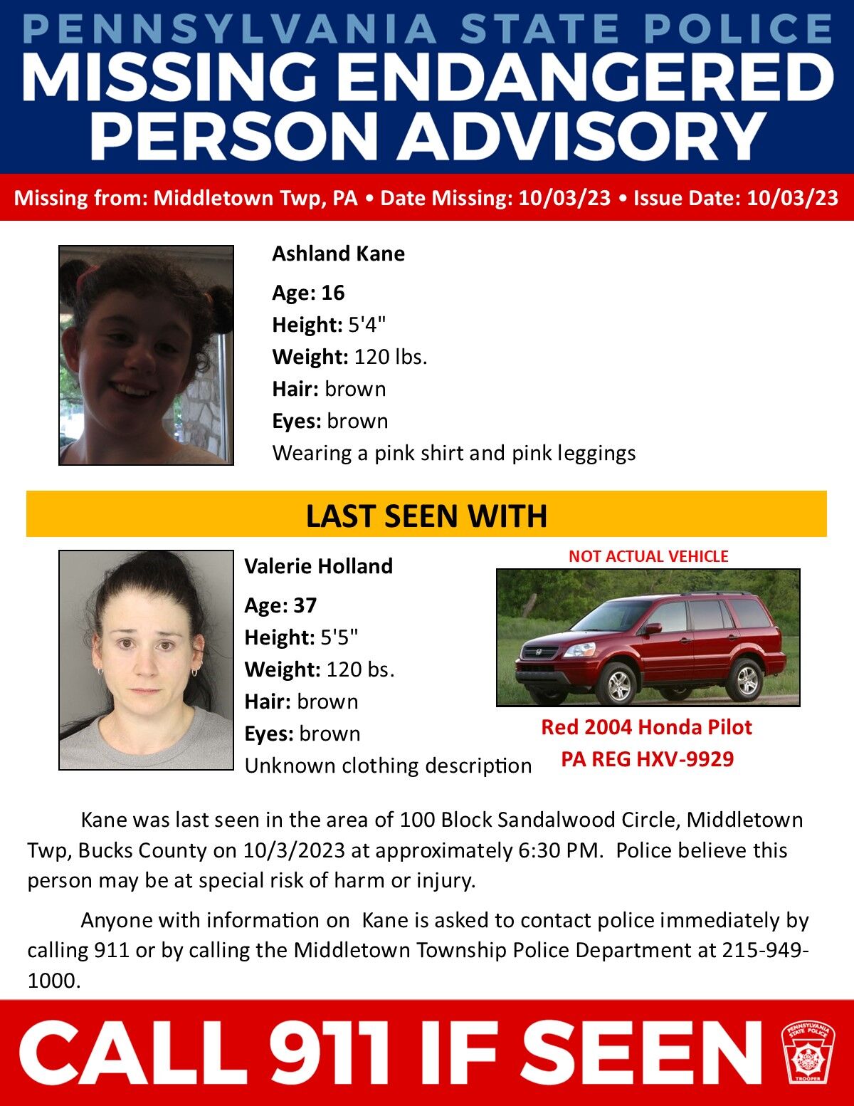 Pa. State Police say missing 16-year-old girl from Bucks was found
