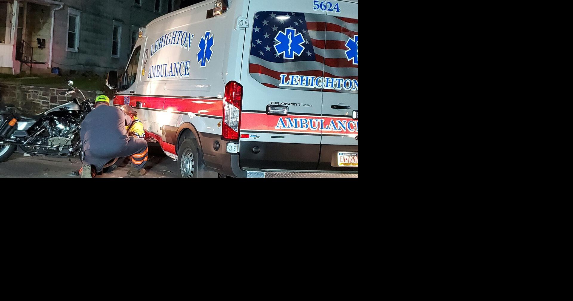 1 sent to hospital after crash between motorcycle, ambulance | Poconos ...