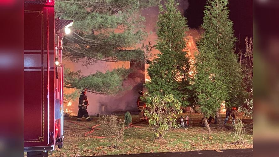 Flames engulf home in Hilltown Township during Saturday fire