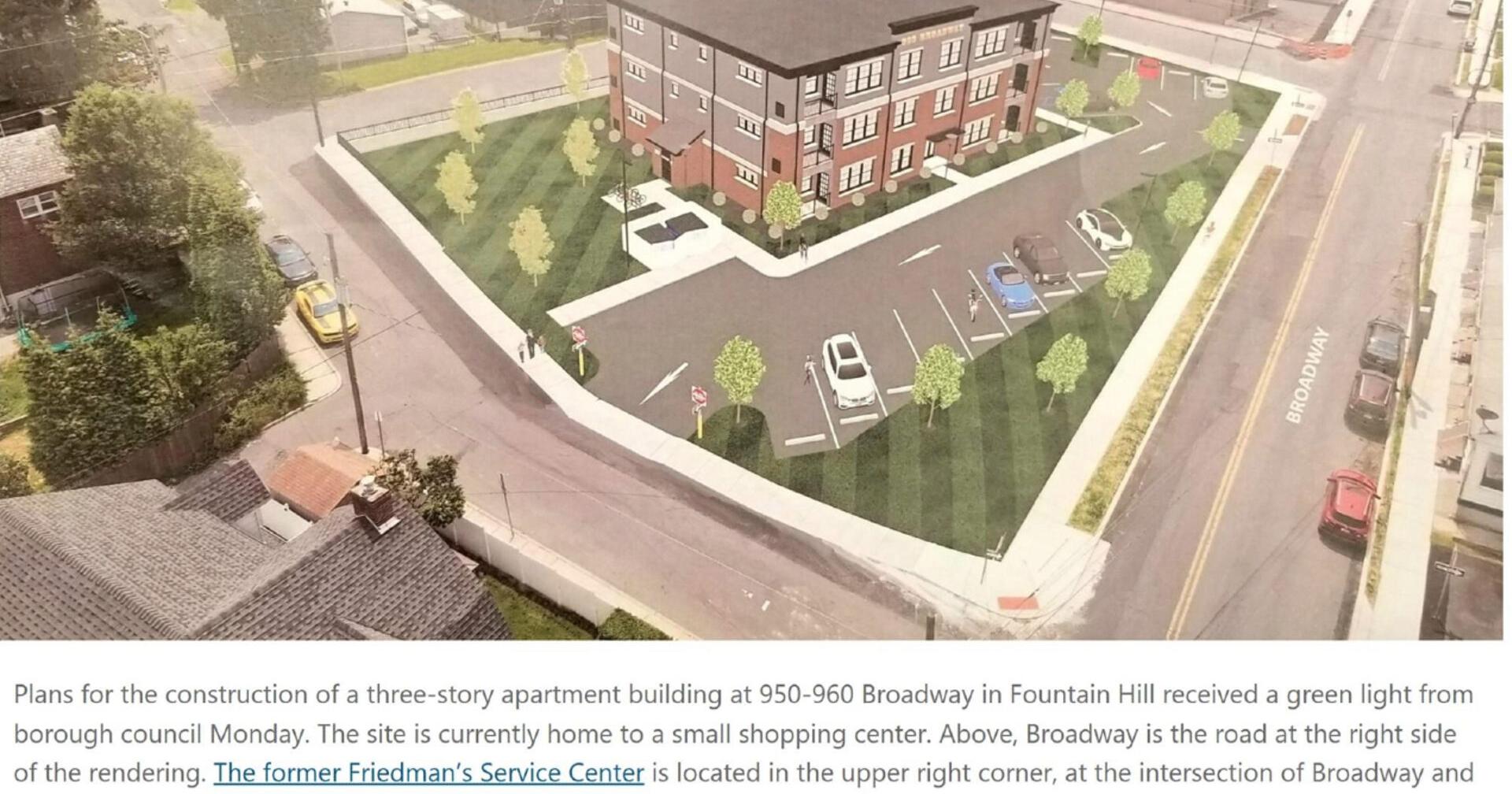 Fountain Hill Borough Council approves plans for apartment complex - Vimarsana News
