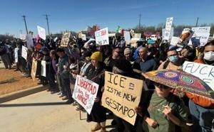 Protesters clash with police at US detention center housing 5-year-old child