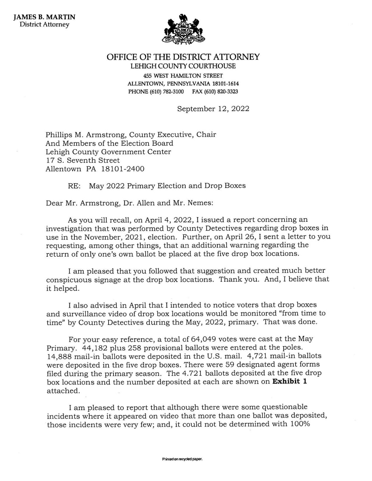 Lehigh County Election Board to discuss lawsuit over ballot drop boxes ...