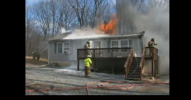 Flames rage from roof of home | Poconos and Coal Region | wfmz.com