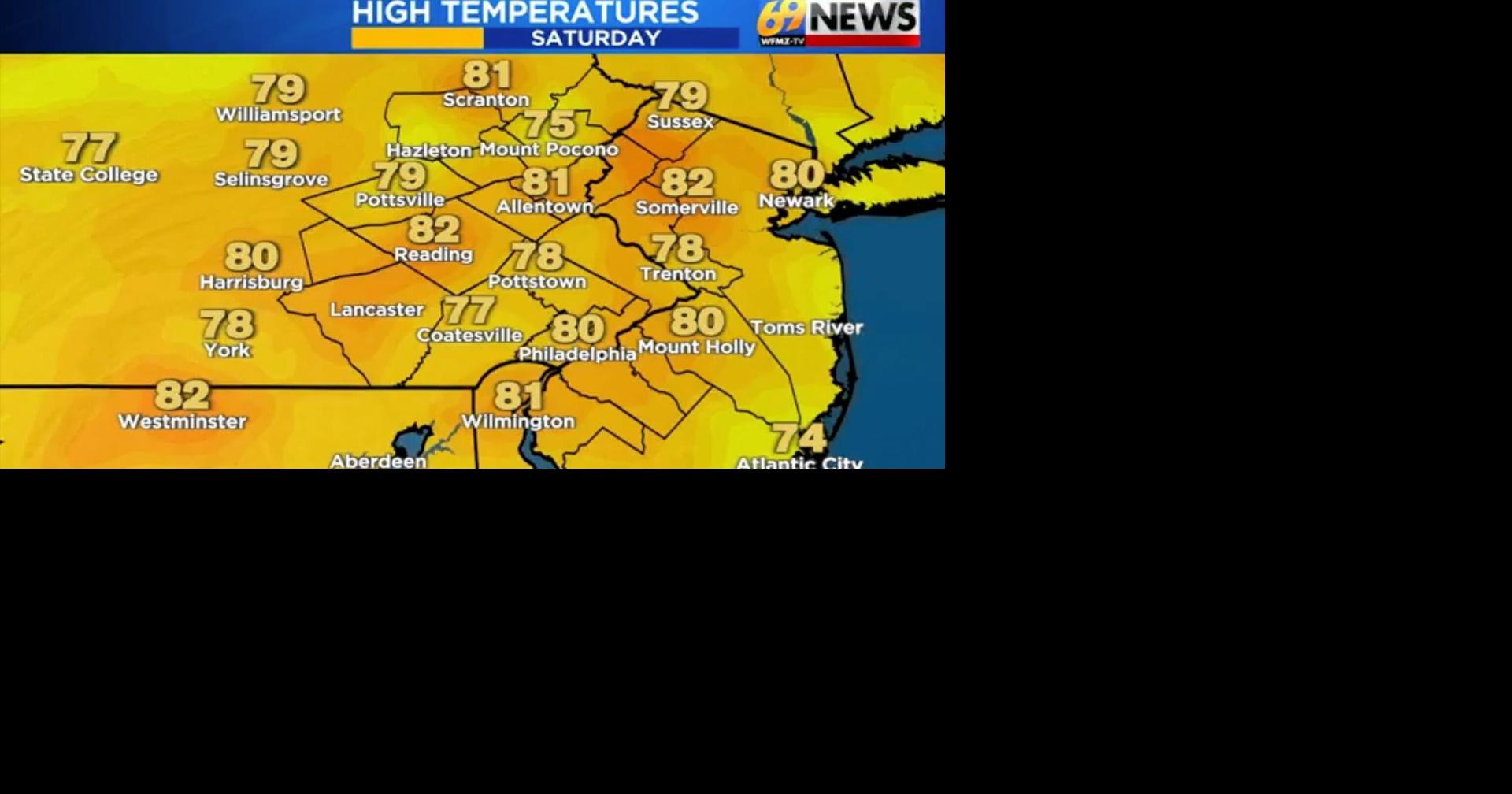 Partly sunny and warm Sunday and Memorial Day Monday; breezy and cooler ...