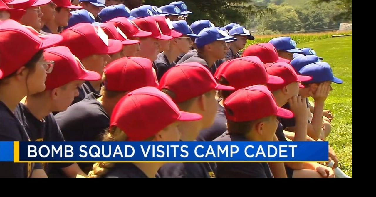 Campers get explosives demonstration from bomb squad at PSP Camp Cadet