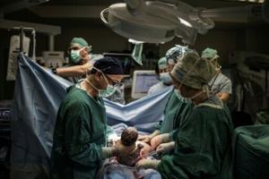 Giving birth in a shelter in Israel