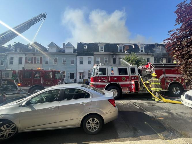 PHOTOS Fire destroys rowhomes in Easton Lehigh Valley Regional News