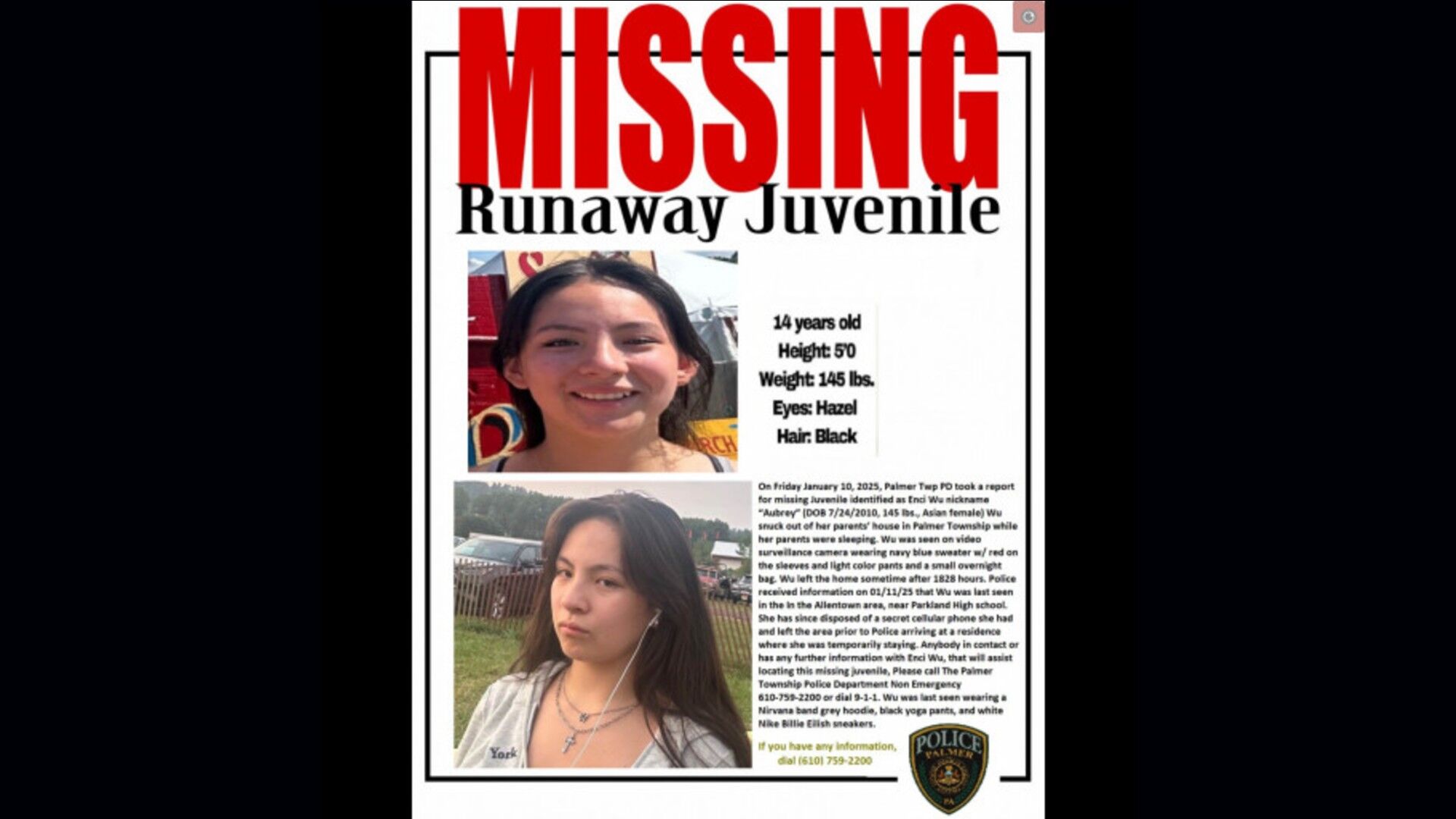 Palmer Police continue to search for teen who went missing last month ...