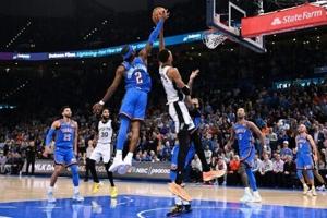 Gilgeous-Alexander shines as Thunder halt Spurs losing streak