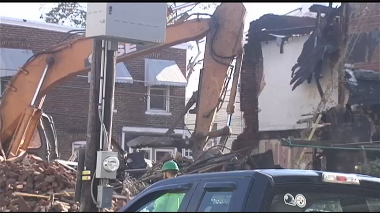 Demolition Continues After Allentown Row Home Fire | Lehigh Valley ...