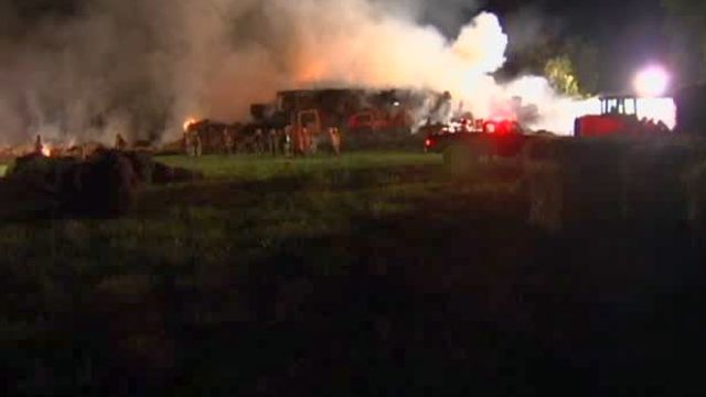 Crews battle large hay fire in Bucks County | News | wfmz.com